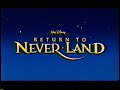 Disney S Dumbo S 60th Anniversary Return To Never Land VHS Trailer Ad October 23 2001