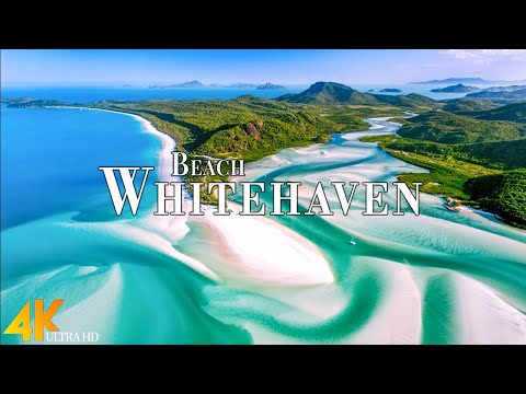 Whitehaven Beach, Australia 4k Ultra HD • Stunning Footage, Relaxation Film with Calming Music.