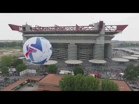 Derby Milan Inter 2022 Drone nuovo pallone Serie A Puma