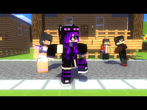 ADAMBARAI FIRST MEET TUTU CUTE APHMAU ENDER GIRL AARON EIN - MINECRAFT ANIMATION #shorts