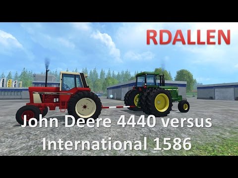 John Deere 4440 versus International 1586 - Farming Simulator 15