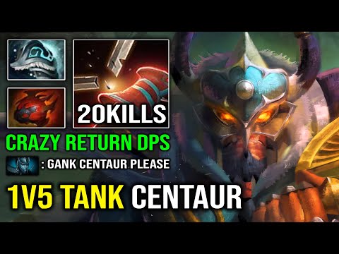 INSANE 1v5 Return DPS Max Strength Centaur Warrunner EZ Deleted PA From Offlane Dota 2