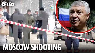 Horror moment Russian general SHOT IN MOSCOW as gunman on loose