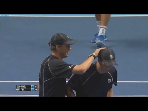 Watch Bob Bryan Hit Mike Bryan On The Head With A Serve