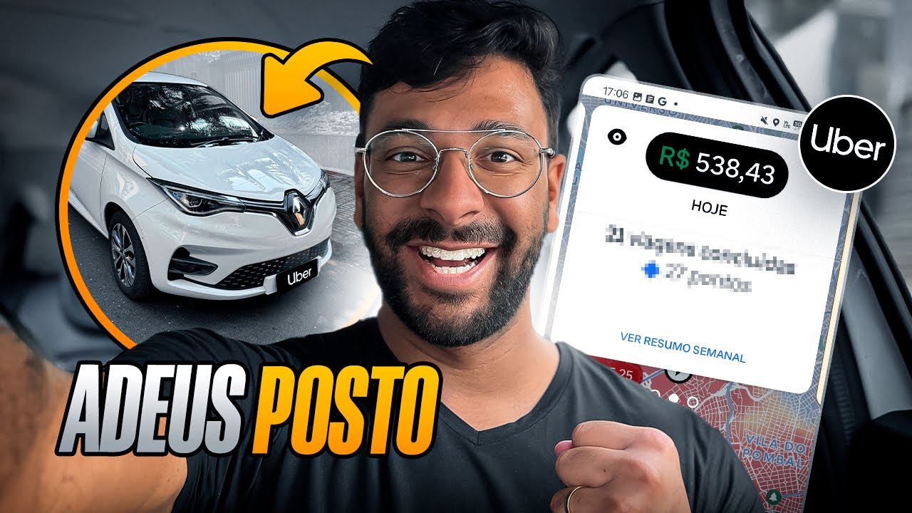 Adeus Posto: Primeiro Dia de Uber com Carro 100% Elétrico