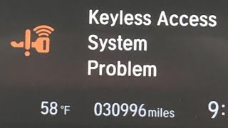 How to Fix & Reset Keyless Access System Warning Light Stays On or Flashing | Keyless Access Problem