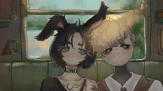 YCH Couple on Train | Commisssion 003