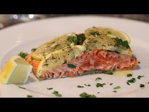 Oven Baked Wild Salmon Filet With Lemon Garlic Butter Sauce Recipe