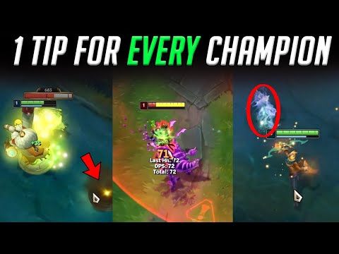 The MOST Advanced Tip I Could Find for EVERY LOL CHAMPION - PART 1