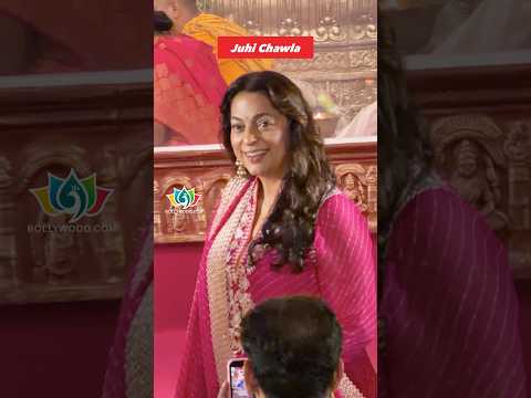 Actress Juhi Chawla performs Durga puja at a temple in Mumbai