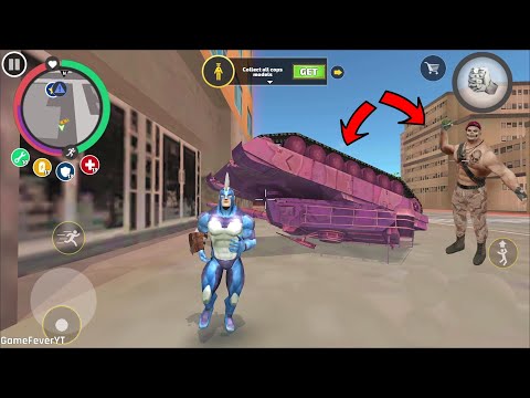 Rope Hero Vice Town (Pink Tank Fight Dangerous Villain) Tank Jump on Jumping Japang - Gameplay HD