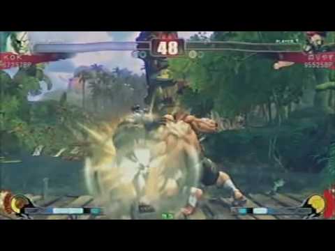SF4:KOK (Sa),Aoki (Bl),Chari (Bl) vs Utemasuka (Bl),Noriyasu (Go),KOG (Za)