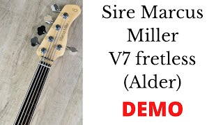 Video thumbnail for Sire Marcus Miller V7 Fretless (alder). Demo. No talk! by Bass Advisor