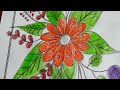 Colorful Flower Art Relaxing Drawing NCS Monegam Toma Beginnerarttips Art