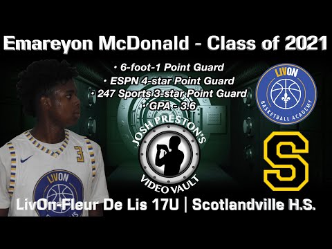 Emareyon McDonald (LivOn-Fleur De Lis/Scotlandville 2021 PG) - The Circuit/Summer Finale Highlights