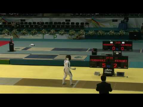 20100405 we chm Baku 32 yellow FERNANDEZ Clementine FRA 15 vs FERRARI Marta ITA 6 sd No