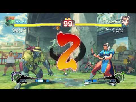 Super Street Fighter 4 Blanka vs Chun-Li