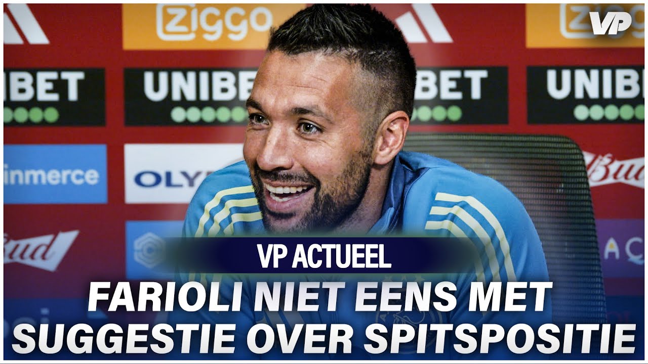 Thumbnail for article: Farioli dient journaille van repliek over spitspositie Ajax: 'Dat denk jij!'
