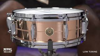 Video thumbnail for Gretsch 14x5 USA Custom Phosphorus Bronze Snare Drum (G4160PB) by Memphis Drum Shop