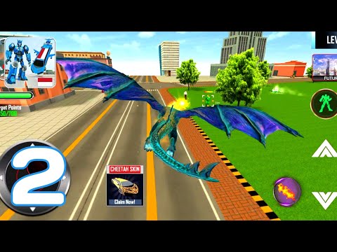 Flying Limo Robot Car Transform: Police Robot Game - Challenge Part 2 (Android GamePlay Walkthrough)