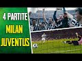 La rivalità tra Juventus e Milan in 4 partite