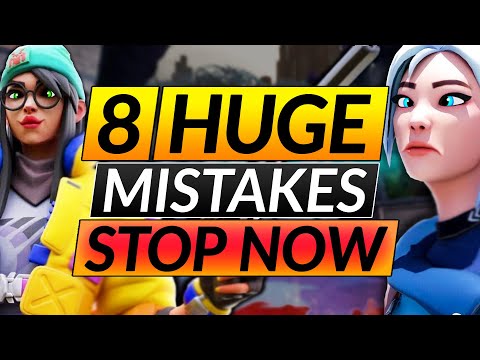 8 BIGGEST LOW ELO Mistakes - STOP AND INSTANTLY RANK UP - Valorant Pro Tips and Tricks Guide