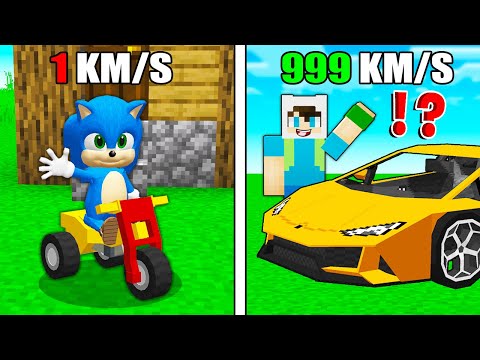 ENES'in ZENGİN HIZLI ARABASI VS BEBEK SONİC'in FAKİR ARABASI 😱 Minecraft