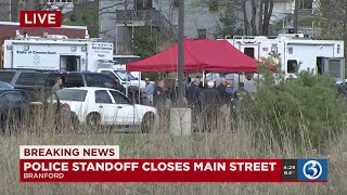 VIDEO: Large police presence remains in Branford after person opened fired