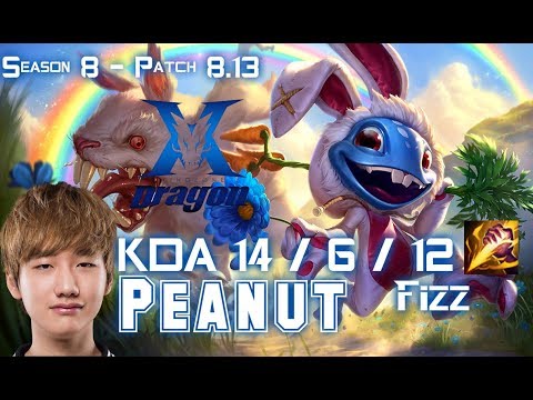 KZ Peanut FIZZ vs KINDRED Jungle - Patch 8.13 KR Ranked