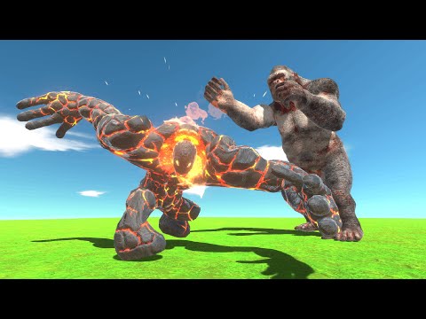 LAVA BOY VS GIANT PRIMATES - Animal Revolt Battle Simulator