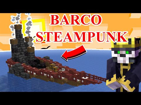 EPIC Steampunk Boat Build in Minecraft!