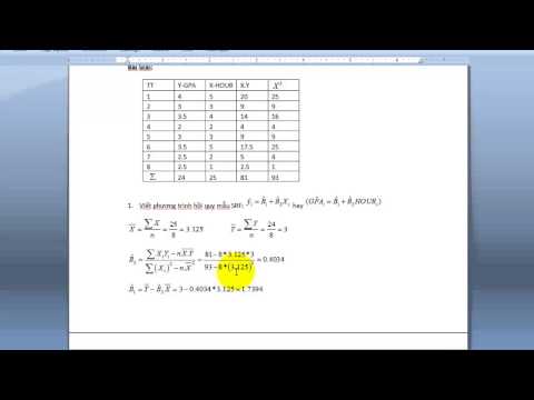 Kinh hồi quy mẫu trên Eview.