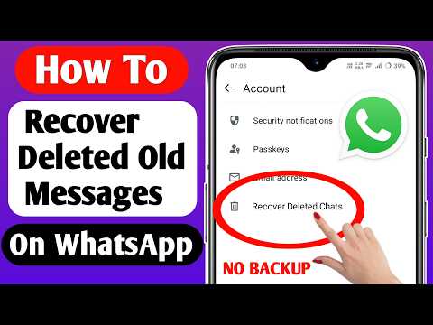 How To Recover Old Whatsapp Deleted Messages (2026) | Restore Whatsapp Chat Without Backup 🔥🔥