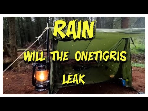 Rain - Will The Onetigris Tigerden Leak? | Woodland Camp | Bad Weather | Camp Cooking