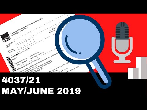 O-Level Add Math May June 2019 Paper 21 4037/21