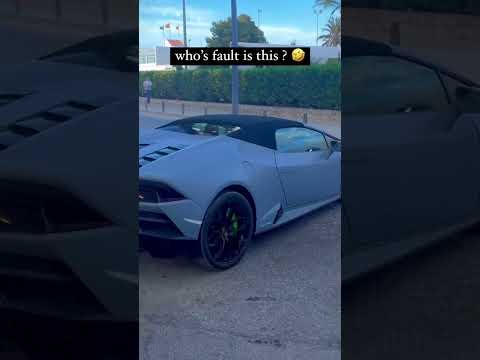 OMG! 😱 Lamborghini and bike collide in epic accident 😮 Watch the shocking footage now! 🎥 #crash