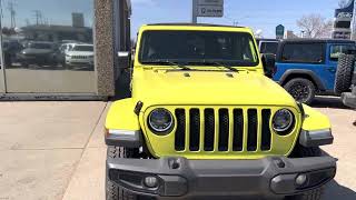 High Velocity Yellow Jeep Wrangler Sahara Altitude Unlimited