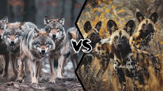 Wolf Pack vs African Wild Dog Pack - Who Would Win