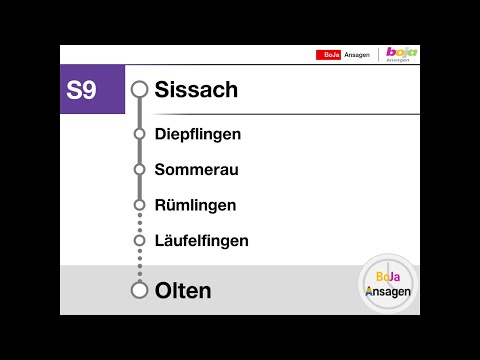 SBB/THB/Thurbo Ansagen | S9 Sissach - Läufelfingen - Olten | TTS | BoJa Ansagen