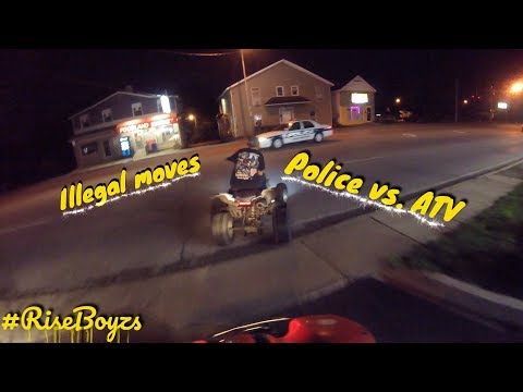 INTENSE! Police Chase vs  ATV #Riseboyz (illegal police force)