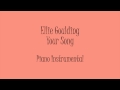 Ellie Goulding - Your Song (Piano Instrumental) Karaoke