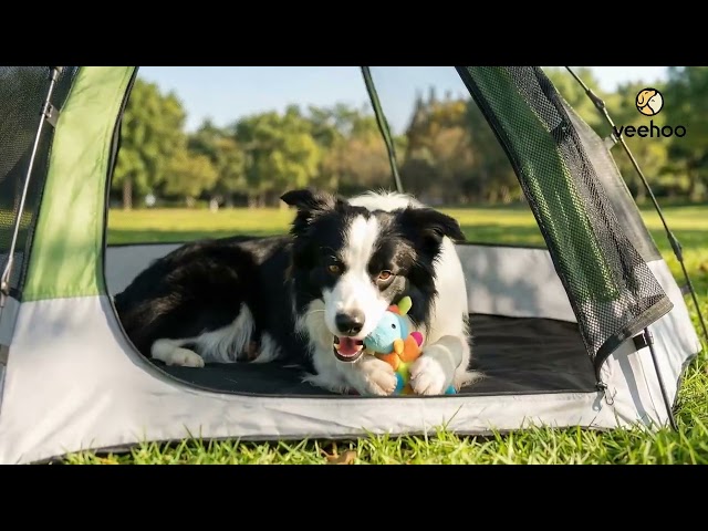 Veehoo Portable Pop Up Dog Tent Shelter with Camping Mat
