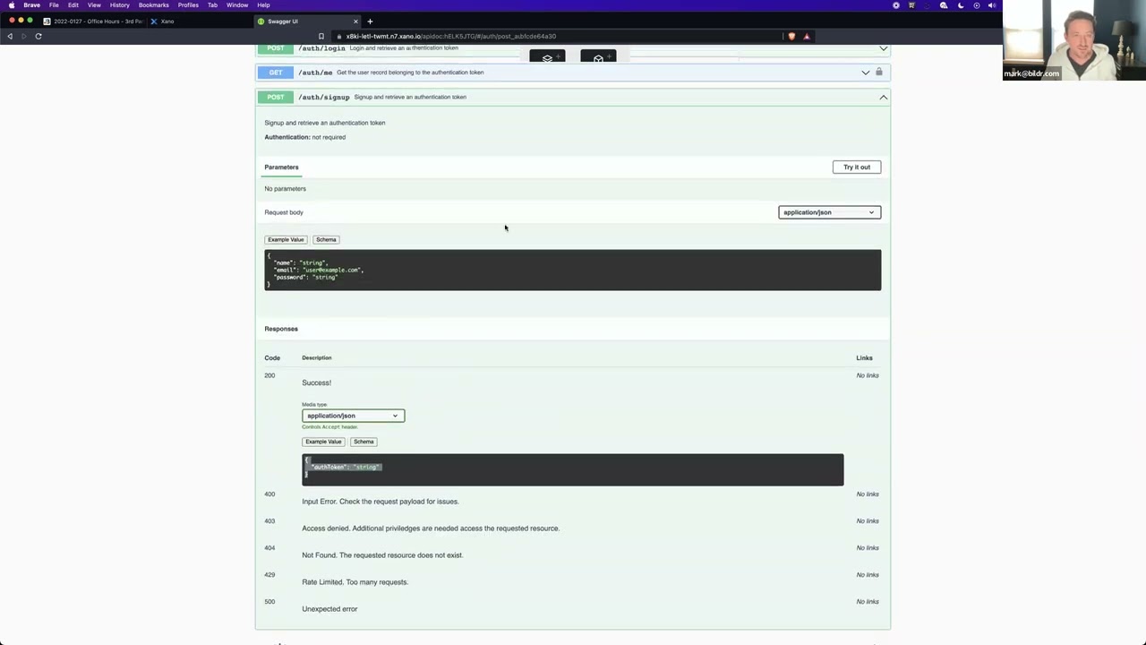 Xano Authentication with Bildr