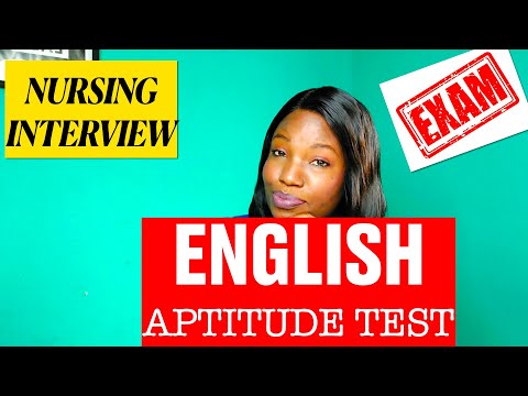 Nursing Interview EXAM: Questions and Answers// APTITUDE TEST (part 2)