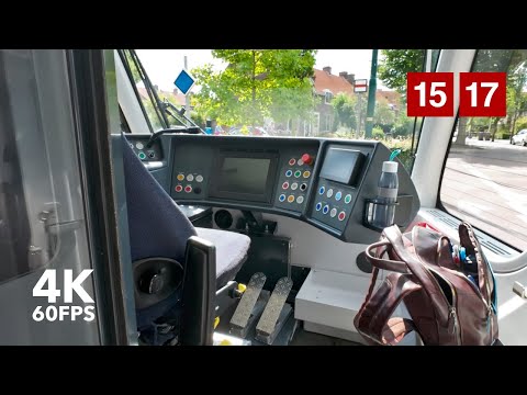 Diversion due to road works | 🚊 HTM Line 17-15 | 🇳🇱 The Hague | 4K Tram Cabview | Siemens Avenio