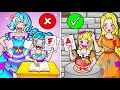 Paper Dolls Rich Vs Broke And Bad Teacher In The School Rapunzel Family 놀이 종이