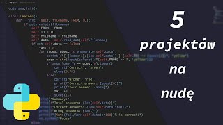 5 projektów na nudę w Python