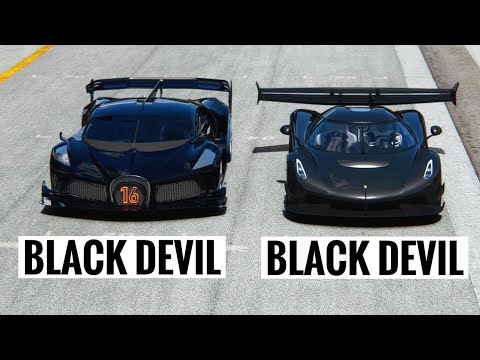 Koenigsegg Jesko Black Devil vs Bugatti Black Devil VGT at Special Stage Route X