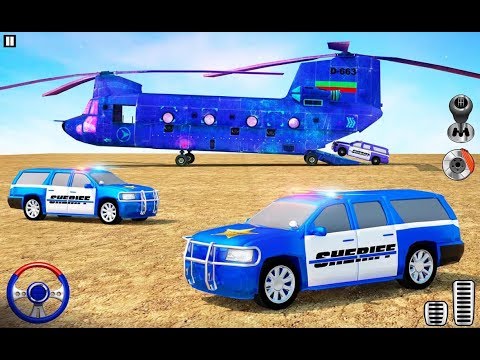 Real Police Cop Car Transporter Truck 2020: Offroad Police Vehicles Driving - Android Game Play 3D