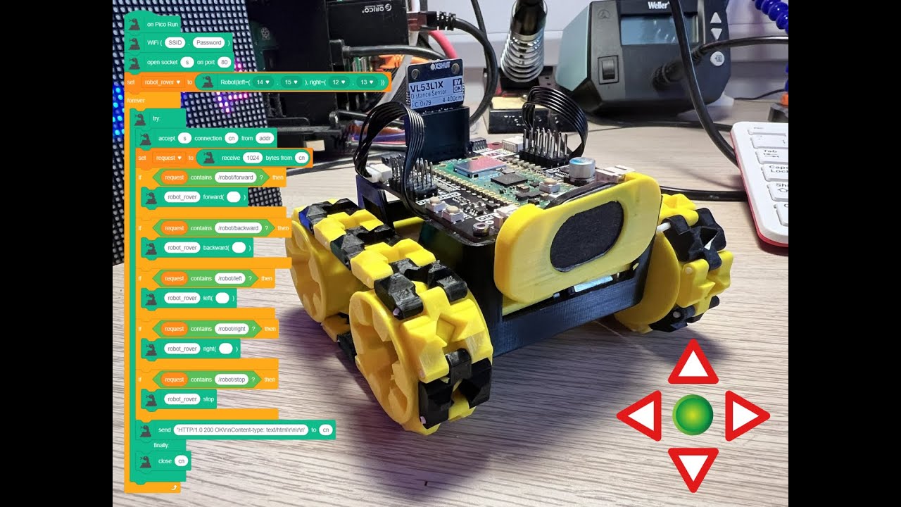 WiFi & MicroPython based Remote Controlled Robotics Car using Raspberry Pico in CodeSkool Scratch